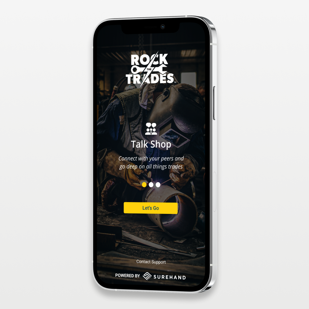 Rock the Trades - App Landing Screen
